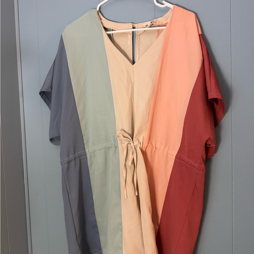 Colorful Striped Women's romper